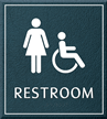 Restroom, Women/Handicapped, 8.625 in. x 7.75 in. Sign