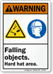Falling Objects Hard Hat Area Warning Sign