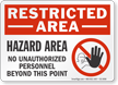 No Unauthorized Personnel Restricted Area Sign