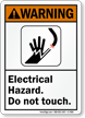 Electrical Hazard Do Not Touch Warning Sign