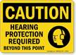 Hearing Protection Required OSHA Caution Sign