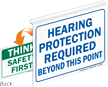 Hearing Protection Required Safety First Sign