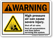 High Pressure Air Warning Sign