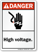 Danger (ANSI) High Voltage Sign