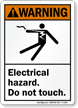 Warning (ANSI) Electrical Hazard Sign