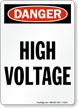 Danger: High Voltage (vertical)