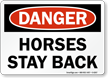 Horses Stay Back Danger Sign