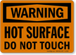 Warning Hot Surface Touch Sign