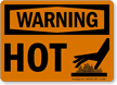 Warning Hot Sign