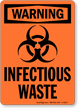 Warning Infectious Waste Sign