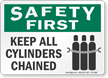 Keep All Cylinders Chained Safety First Sign