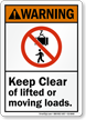 Keep Clear Of Lifted Or Moving Loads Sign