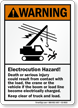 Electrocution Hazard Keep Clear Of Truck Load Sign