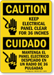 Keep Electrical Panel Clear 36inches Sign