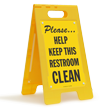 Please Help Keep This Room Clean Free Standing Sign