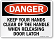 Keep Your Hands Clear OSHA Danger Sign