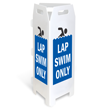 Lap Swim Only Trifold Floor Sign