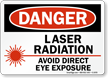 Danger Laser Radiation Avoid Exposure Sign