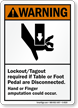 Lockout Tagout Required If Table Disconnected Warning Sign