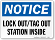 Lockout Tagout Station Inside Notice Sign