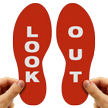 Look Out Footprints Floor Marker