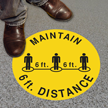 Social Distancing Floor Sign