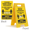 Maintain Social Distancing Keep 1 Cow Apart Floor Sign