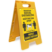 Maintain Social Distancing Keep One Cow Apart FloorBoss Sign
