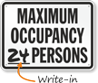 Maximum Occupancy Persons Pool Rule Sign