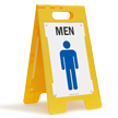 Men W/Graphic Fold Ups® Floor Sign