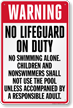 Missouri No Lifeguard On Duty Pool Sign