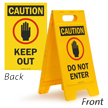 Caution Do Not Enter W/Graphic Fold-Ups® Floor Sign