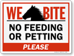 No Feeding Or Petting Horse Sign