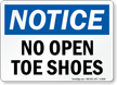 No Open Toe Shoes Sign