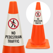 No Pedestrian Traffic Cone Collar
