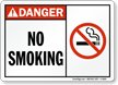 Danger: No Smoking (with symbol)