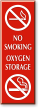 No Smoking Oxygen Storage With No Cigarettes Sign