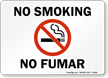 No Smoking / No Fumar Sign with Symbol