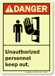 Danger (ANSI): Unauthorized Personnel Keep Out Sign
