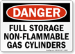 OSHA Danger Full Storage Non Flammable Gas Cylinder Sign