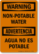 Non Potable Water Bilingual Sign