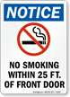 Notice No Smoking Within Sign