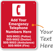 Oklahoma Custom Emergency Telephone Sign