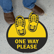 One Way Please with Shoeprints