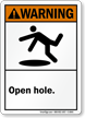 Warning Open Hole Sign