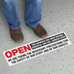 Open This Business Deemed Essential SlipSafe Floor Sign