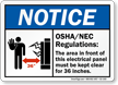 Osha Nec Regulations Notice Sign