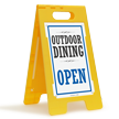 Outdoor Dining Open FloorBoss Sign