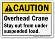 Overhead Crane Stay Out From Under Suspended Load Sign
