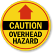 Overhead Hazard Caution Sign